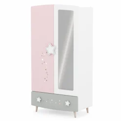 Kinderzimmer Schränke|Kinderzimmer Schränke|demeyere Kleiderschrank Stella 95 x 187 cm Rosa