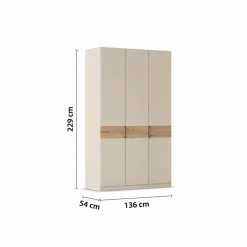 Kleiderschränke|rauch ORANGE Kleiderschrank Versity 136 x 229 cm Champagner
