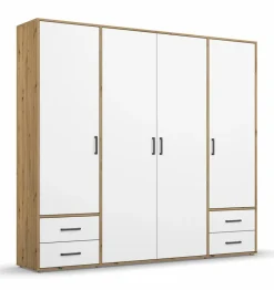 rauch BLUE Kleiderschränke-Kleiderschrank Voyager 187 x 194 cm Alpinweiß / Eiche Artisan