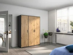 rauch BLUE Kleiderschränke-Kleiderschrank Voyager 140 x 194 cm Artisan-Eiche
