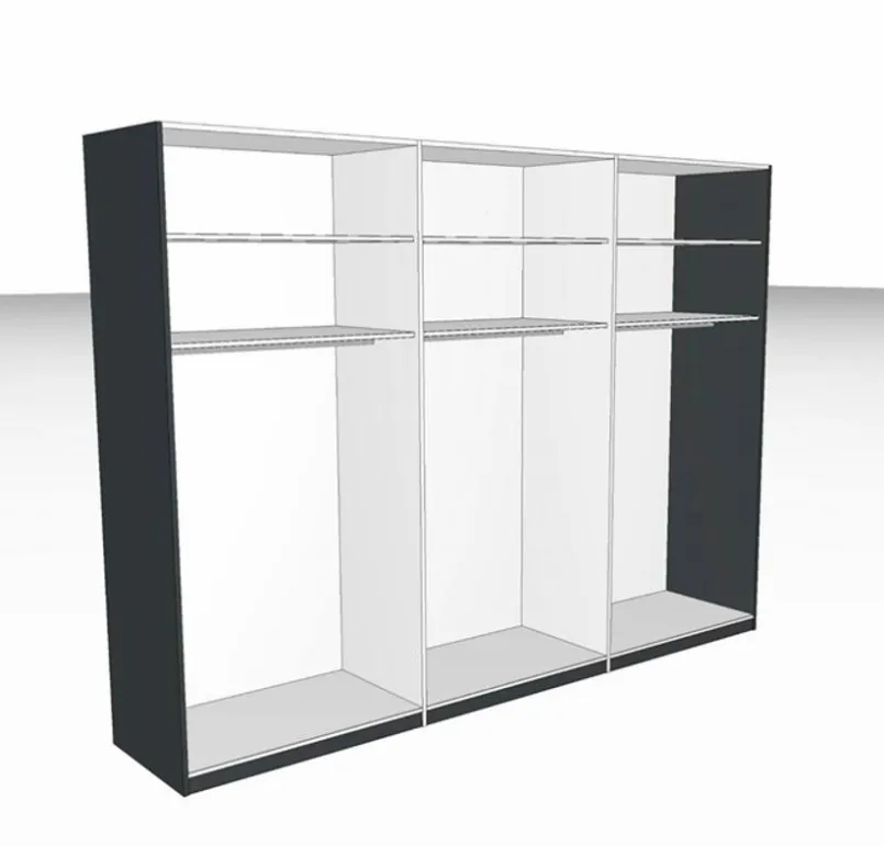 Wöstmann Kleiderschränke-Kleiderschrank WSL 8800 302 x 223 cm Graphit