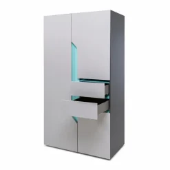 Kinderzimmer Schränke|Kinderzimmer Schränke|Rudolf Kleiderschrank ZE+ 110 x 202 cm Grau