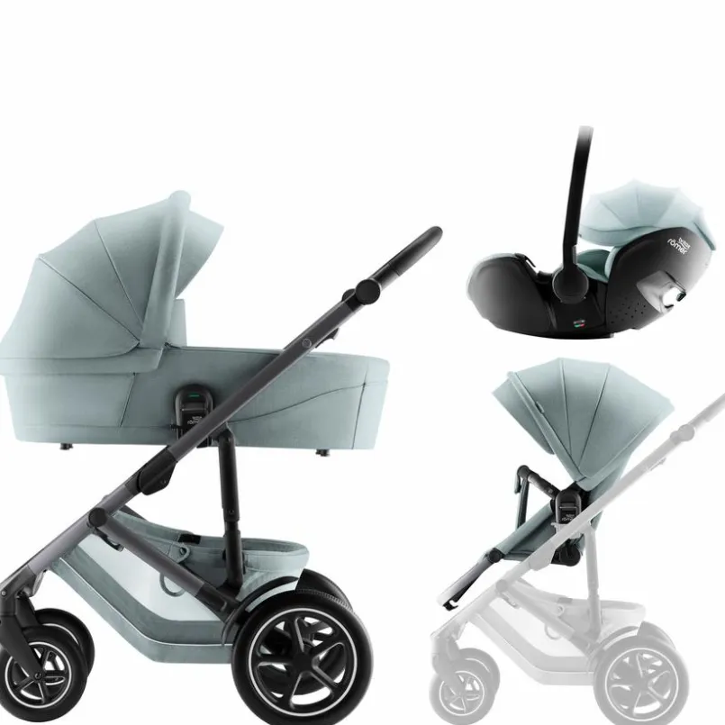 britax römer Kombi-Kinderwagen-Kombi-Kinderwagen-Set Smile 5Z Harbor Blue