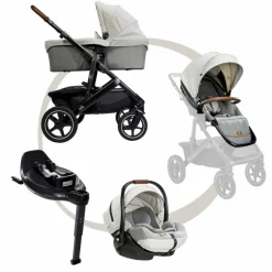 Kombi-Kinderwagen|Joie Signature Kombi-Kinderwagen-Set Vinca 2in1 Oyster