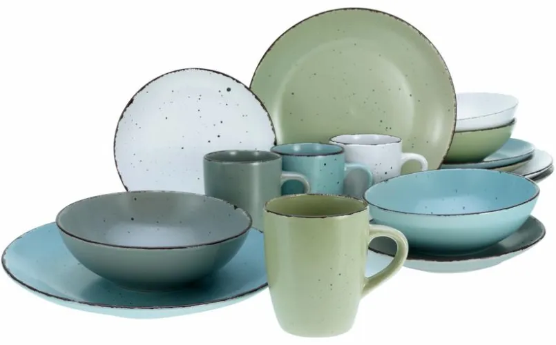 CreaTable Geschirr-Kombiservice Fashion 16tlg. Blau