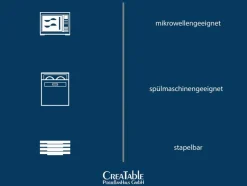 CreaTable Geschirr-Kombiservice Nature Collection 16tlg. Grau