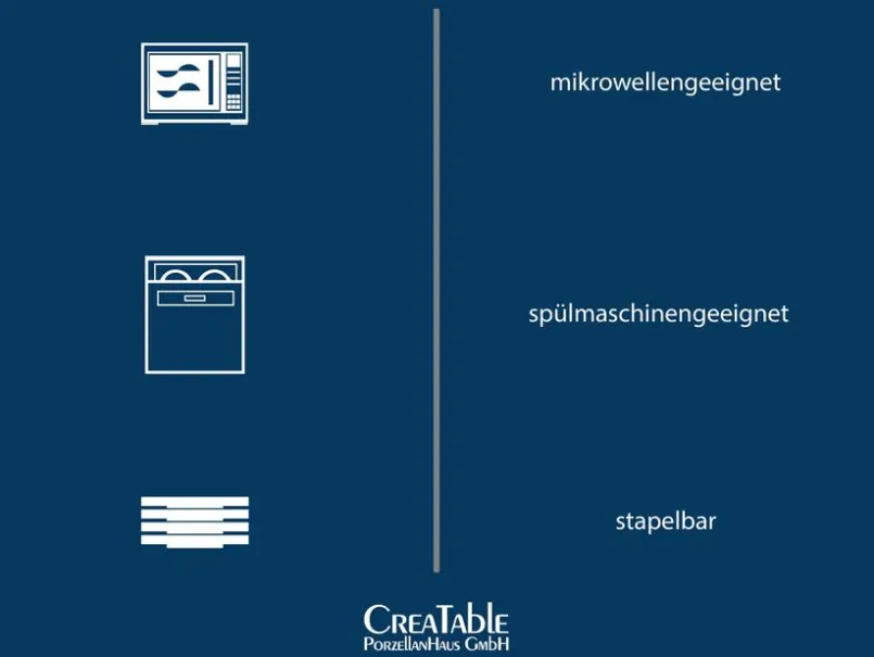 CreaTable Geschirr-Kombiservice Nature Collection 16tlg. Grau
