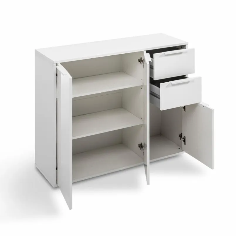 Büroschränke & Regale|Composad Kommode Espresso Weiß