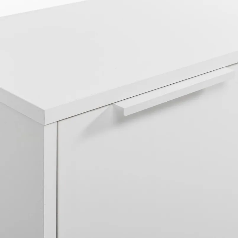 Composad Kommoden-Kommode Espresso Weiß Hochglanz