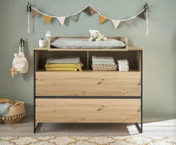 Kinderkommoden & -Nachttische|Kinderkommoden & -Nachttische|BEGABINO Kommode Marseille Artisan-Eiche