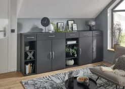 Stauraumelemente|WIMEX Kommode Multiraumkonzept Graphit