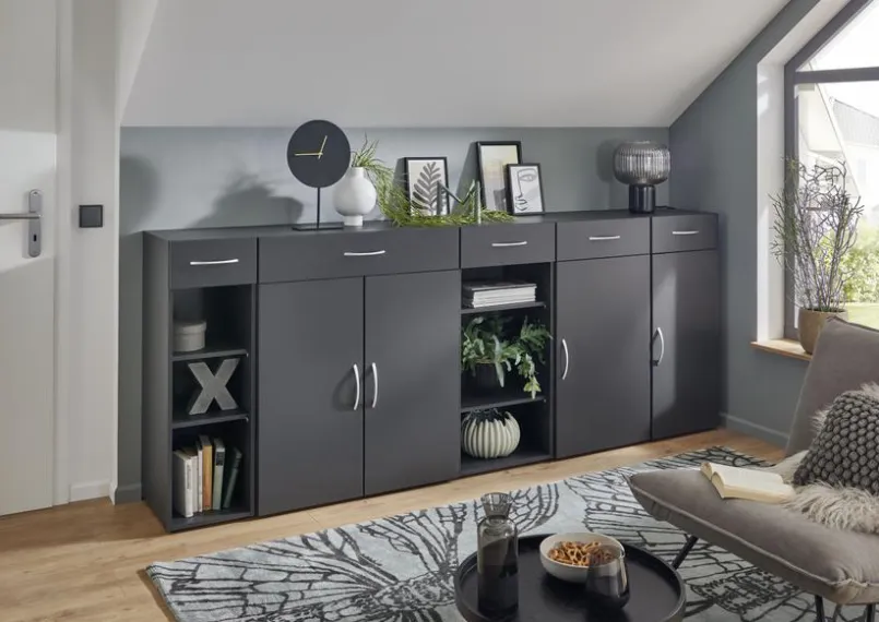 Stauraumelemente|WIMEX Kommode Multiraumkonzept Graphit