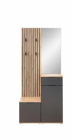 Garderoben-Komplettsets-Kompaktgarderobe Simple Anthrazit