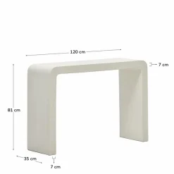 Kave Home Servierwagen & Outdoormöbel|Konsolentische-Konsole Aiguablava Weiß