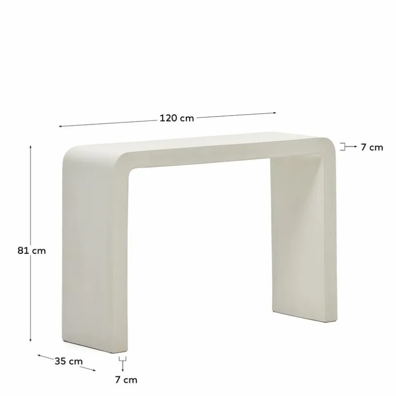Kave Home Servierwagen & Outdoormöbel|Konsolentische-Konsole Aiguablava Weiß