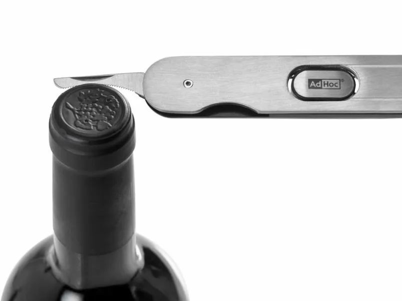 AdHoc Bar- & Weinzubehör-Korkenzieher PushPull Silber
