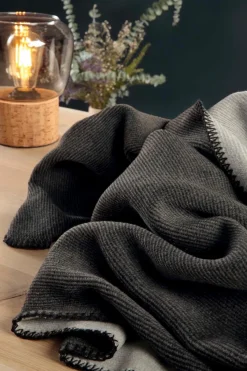 Kuscheldecken|Decken|Biederlack Kuscheldecke Melange 150 x 200 cm Anthrazit / Silber