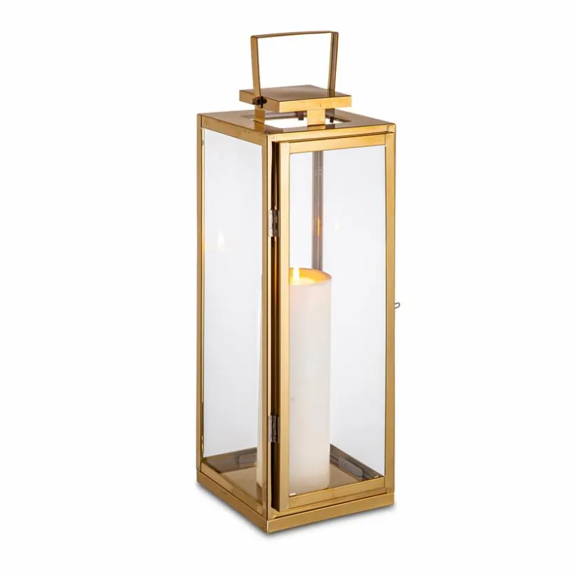Laternen|Laternen-Laterne 39 cm Gold