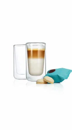 blomus Kaffee & Tee-Latte-Macchiato-Set Nero 2tlg. Klar