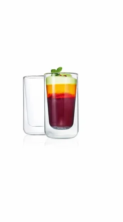 blomus Kaffee & Tee-Latte-Macchiato-Set Nero 2tlg. Klar