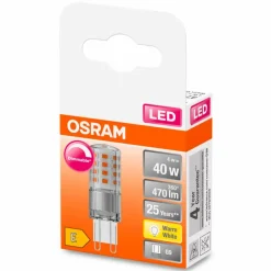 G9|Osram LED Stiftsockellampe G9/ 4,4 Watt/ Energie E Transparent