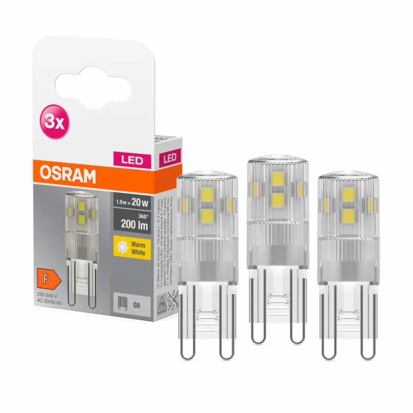 Osram G9-LED Stiftsockellampe G9/1,9 Watt/Energie F Transparent