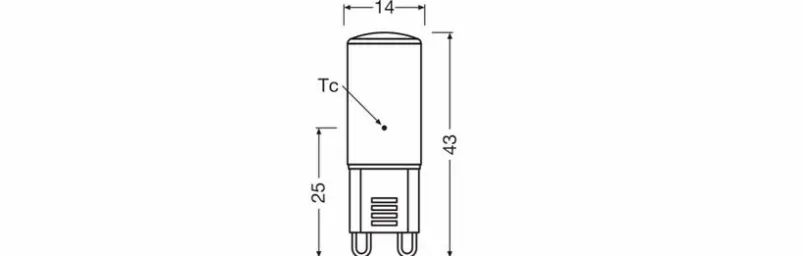 Osram G9-LED Stiftsockellampe G9/1,9 Watt/Energie F Transparent