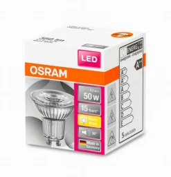Osram Gu10-LED Strahler GU10/4,3 Watt/Energie F Transparent