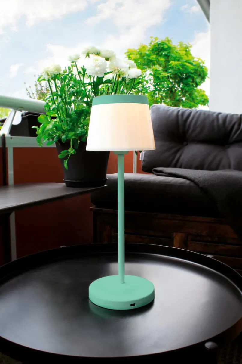 Außentischleuchten|Außentischleuchten|DesignLive LED-Akkutischleuchte Eva Grün
