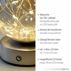 LED-Akkutischleuchte Fadas<Paul Neuhaus Best