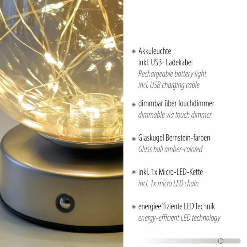 LED-Akkutischleuchte Fadas<Paul Neuhaus Best