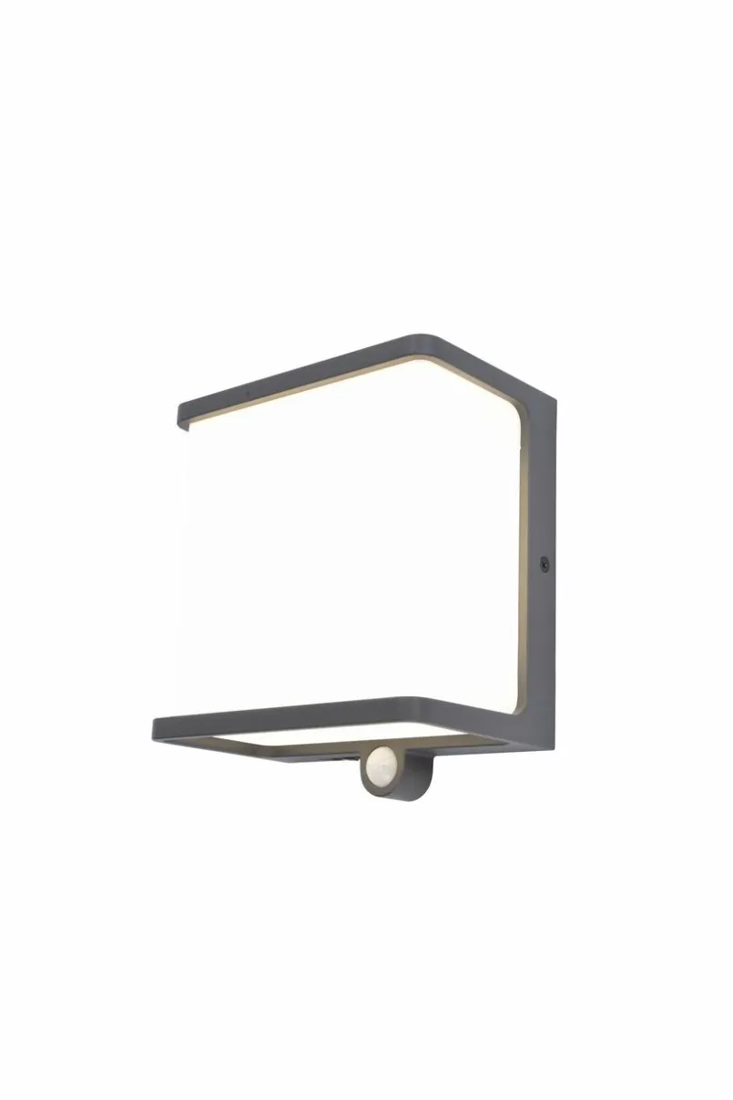 Led-Solarleuchten|Led-Solarleuchten|Lutec LED-Außensolarwandleuchte Doblo Anthrazit