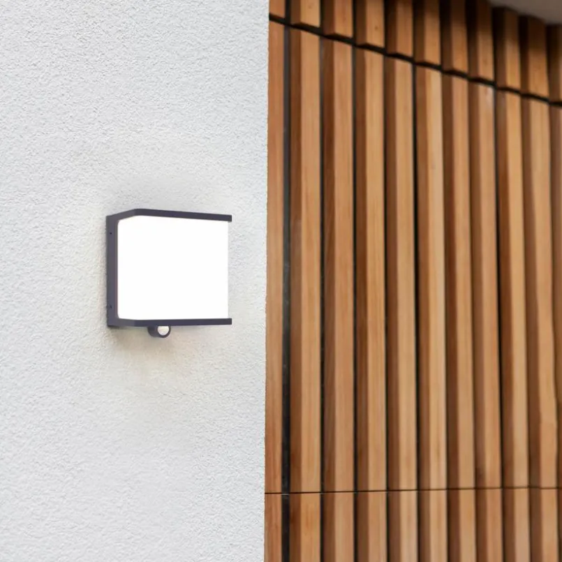 Led-Solarleuchten|Led-Solarleuchten|Lutec LED-Außensolarwandleuchte Doblo Anthrazit