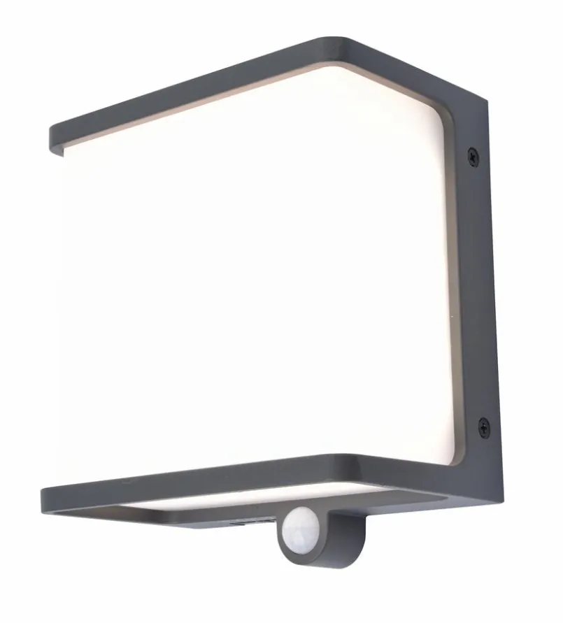 Led-Solarleuchten|Led-Solarleuchten|Lutec LED-Außensolarwandleuchte Doblo Anthrazit