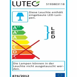 Lutec Außenwandleuchten|Außenwandleuchten-LED-Außenwandleuchte Cuba Anthrazit