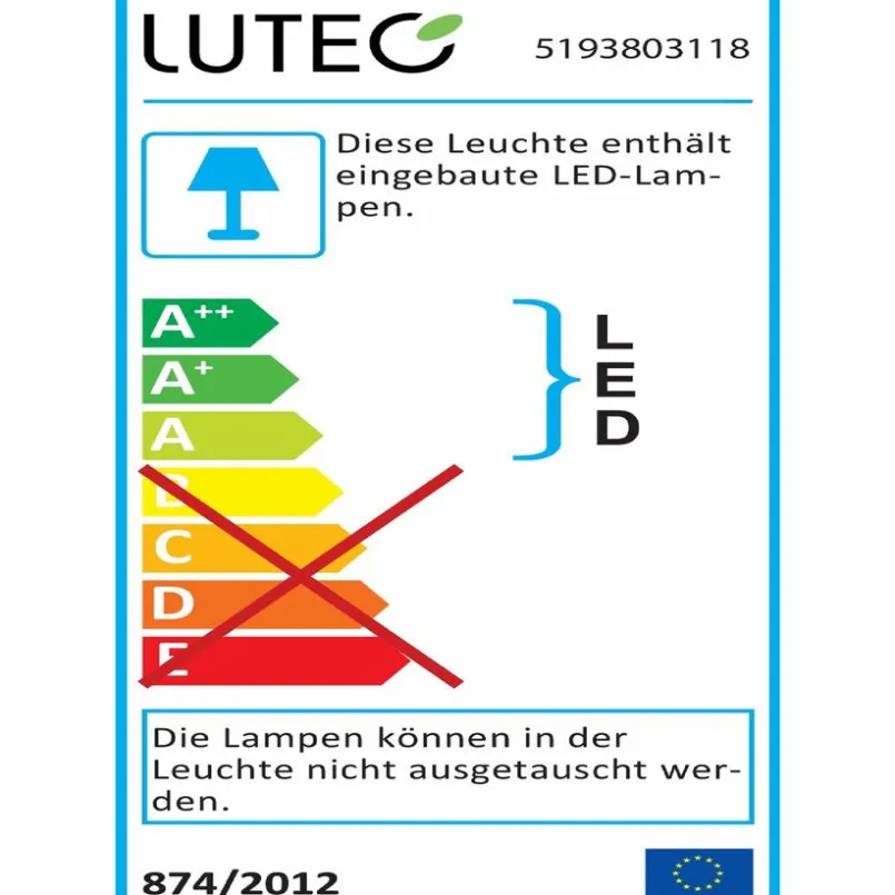 Lutec Außenwandleuchten|Außenwandleuchten-LED-Außenwandleuchte Cuba Anthrazit
