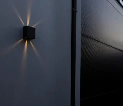 Außenwandleuchten|Außenwandleuchten|Lutec LED-Außenwandleuchte Gemini Schwarz