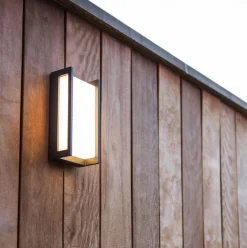 Außenwandleuchten|Außenwandleuchten|Lutec LED-Außenwandleuchte Qubo Anthrazit