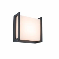 Lutec Außenwandleuchten|Außenwandleuchten-LED-Außenwandleuchte QUBO Silber