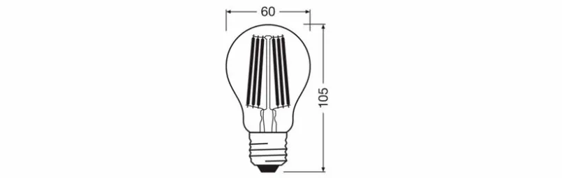 Osram E27-LED-Birne E27/7,2 Watt/Energie A Transparent