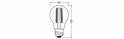 E27|Osram LED-Birne E27/5 Watt/Energie A Transparent