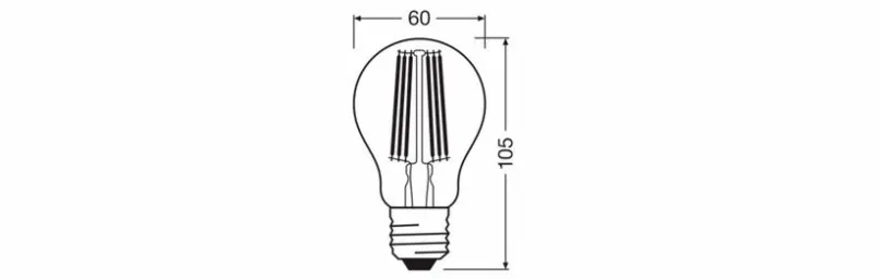 LED-Birne E27/8,2 Watt/Energie B<Osram Discount
