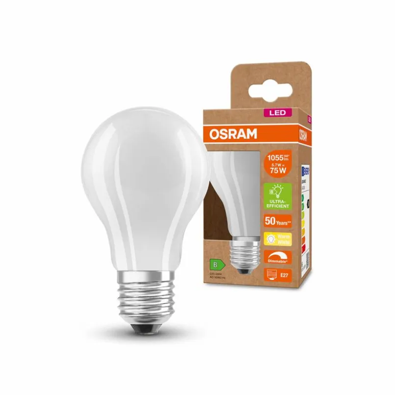E27|Osram LED-Birne E27/5,7 Watt/Energie B Weiß