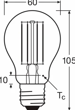 Osram E27-LED-Birne E27/7,5 Watt/Energie D Transparent