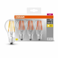 E27|Osram LED-Birne E27/11 Watt/Energie D Transparent
