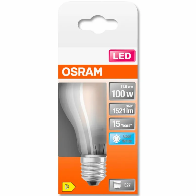E27|Osram LED-Birne E27/11 Watt/Energie D Weiß