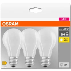 E27|Osram LED-Birne E27/6,5 Watt/Energie E Weiß