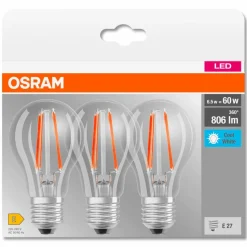 Osram E27-LED-Birne E27/6,5 Watt/Energie E Transparent