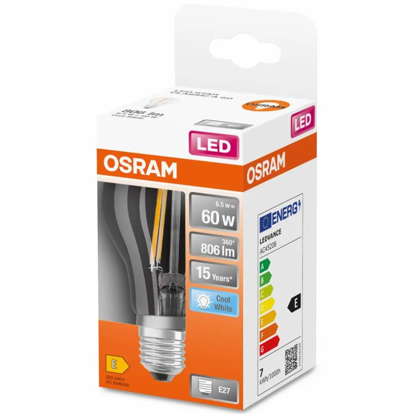 LED-Birne E27/6,5 Watt/Energie E<Osram Best