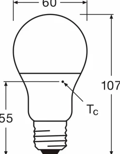 Osram E27-LED-Birne E27/8 Watt/Energie F Weiß